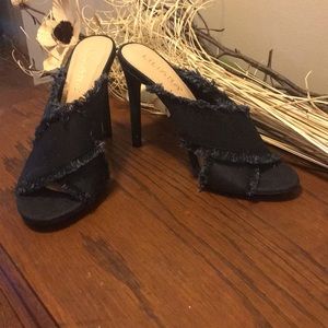 Dark denim heels